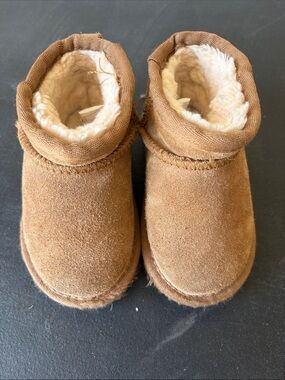 UGG Tan Infant Slip-On Shearling Boots
